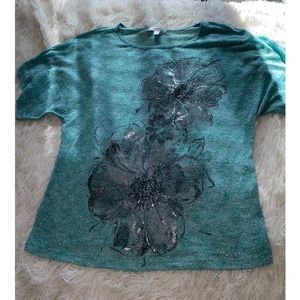 Dressbarn Floral Knit Top